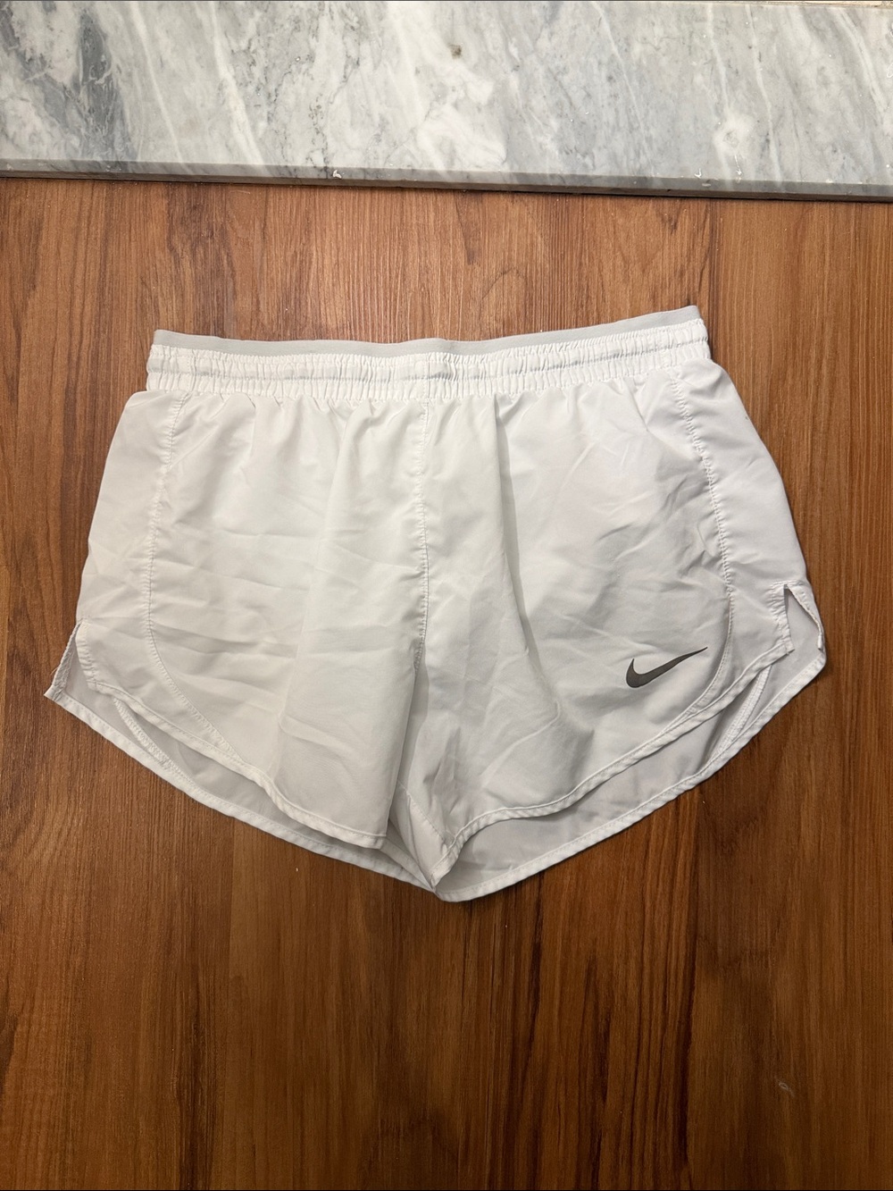 Nike White Athletic Running Shorts